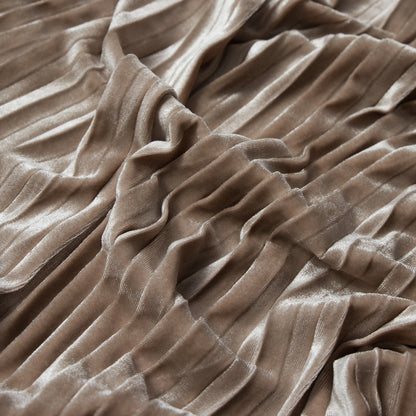 Pleated Velour - Moonbeam - Tver Collection