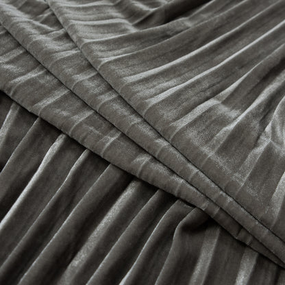 Pleated Velour - Gray Violet - Tver Collection Detail