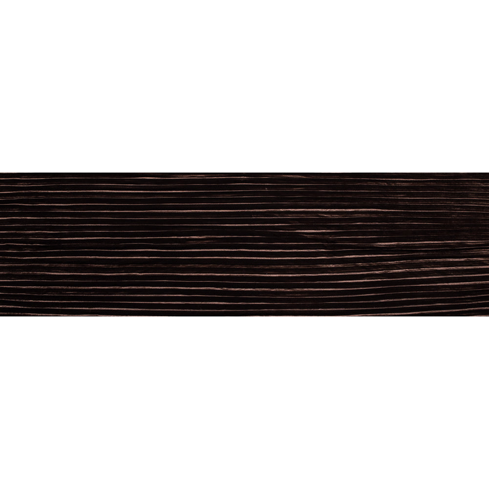 Pleated Velour - Chocolate Brown - Tver Collection Folded