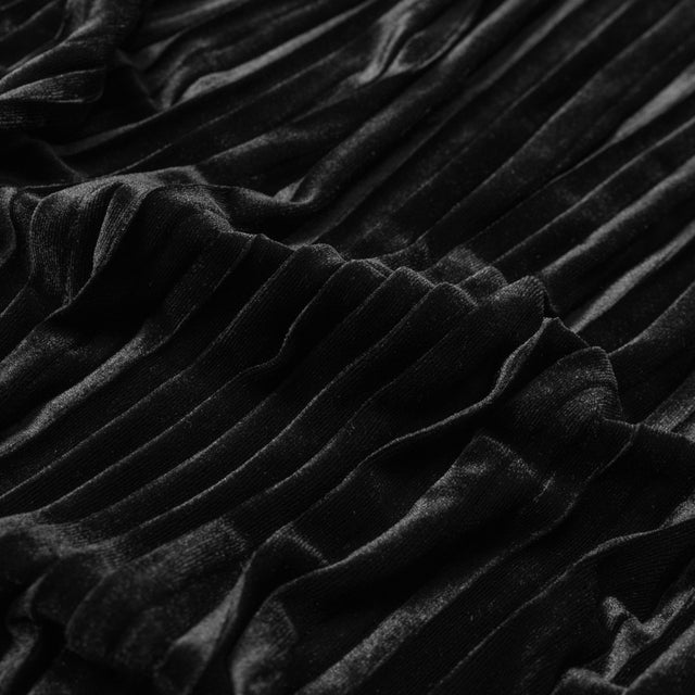 Pleated Velour - Black - Tver Collection