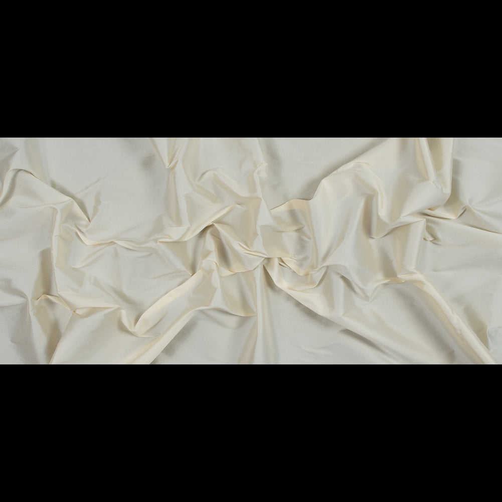Polyester Taffeta - Plain Dyed Ivory - Bellamy Collection Folded