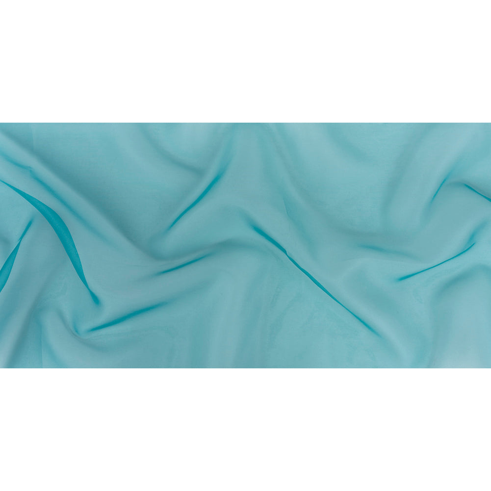 2-Ply Polyester Organza - Teal - Zelda Collection Folded