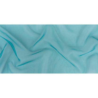 2-Ply Polyester Organza - Teal - Zelda Collection Folded