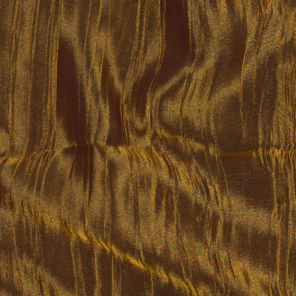 Crushed Nylon Organza - Fuchsia and Gold