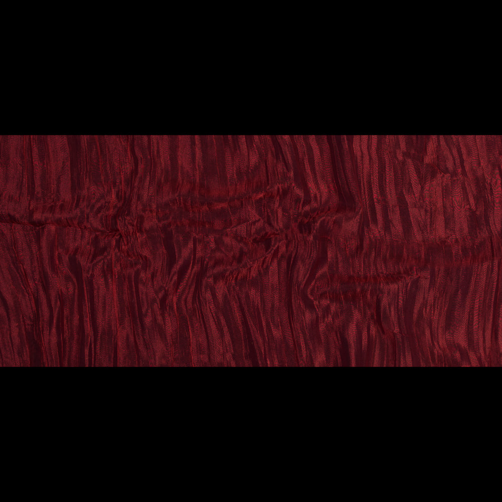 Crushed Nylon Organza - Red Folded