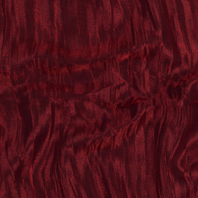 Crushed Nylon Organza - Red