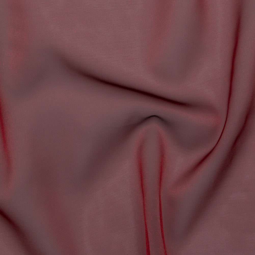Red Iridescent Nylon Organza