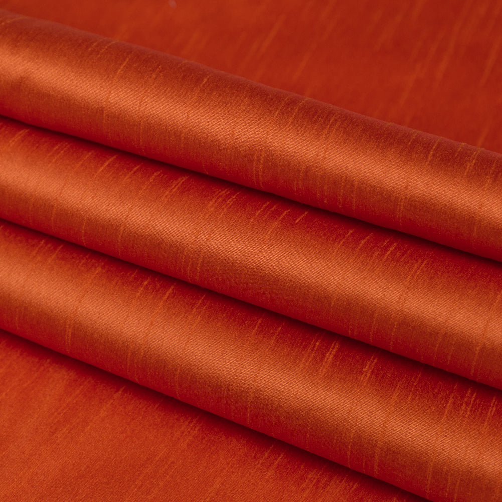 Polyester Shantung - Burnt Orange - Eirian Collection Detail