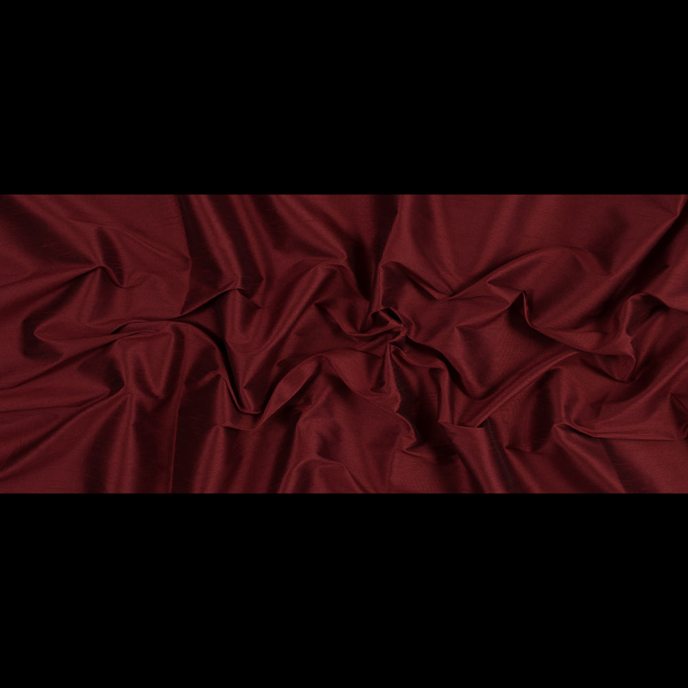 Polyester Shantung - Burgundy - Eirian Collection Folded