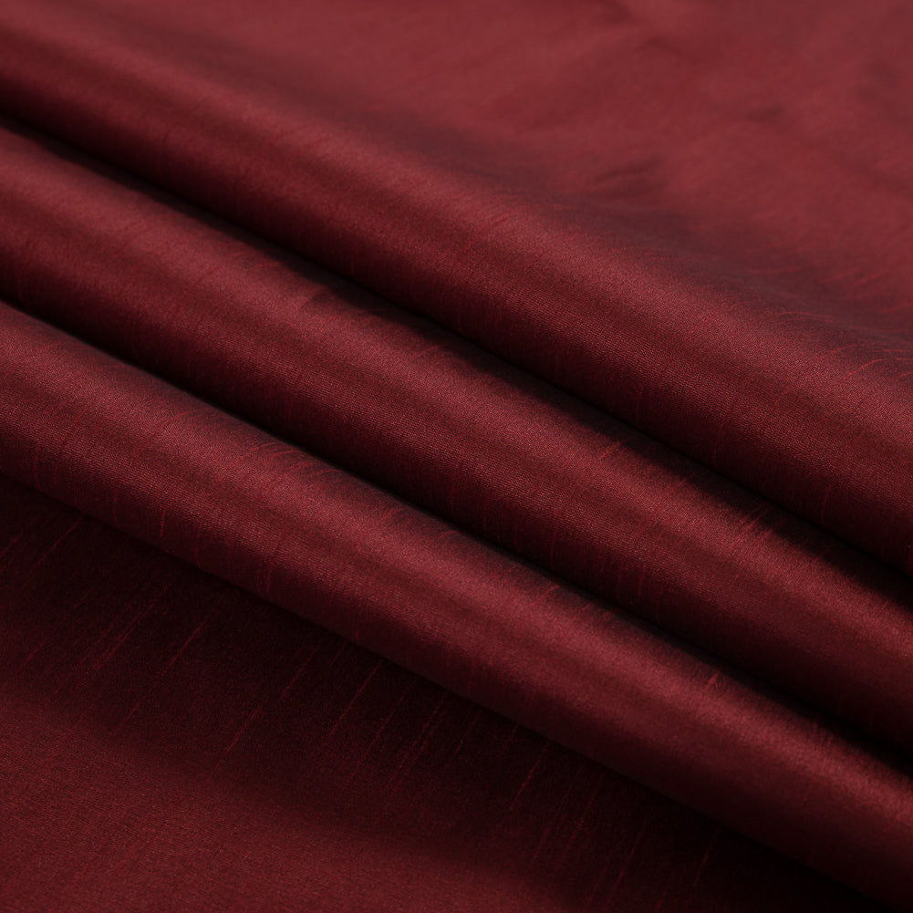 Polyester Shantung - Burgundy - Eirian Collection Detail