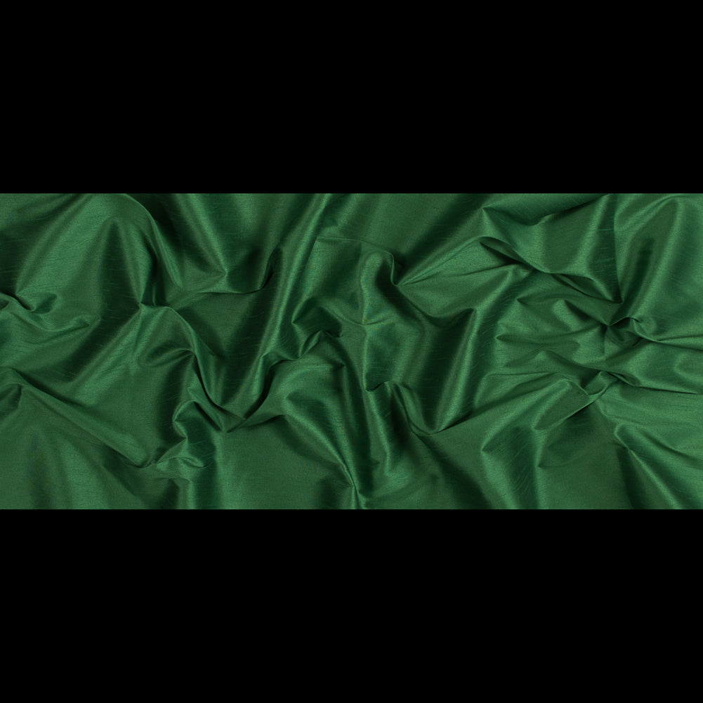 Polyester Shantung - Kelly Green - Eirian Collection Folded