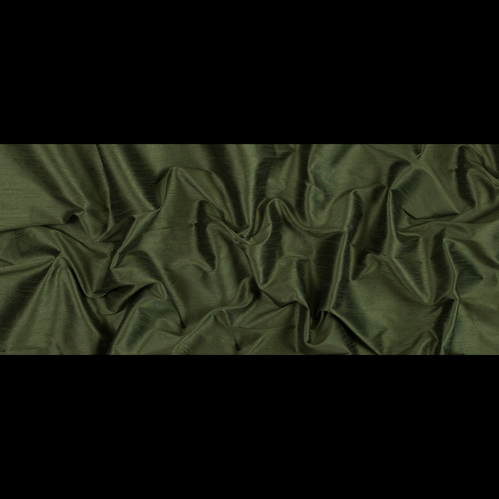 Polyester Shantung - Olive - Eirian Collection Folded