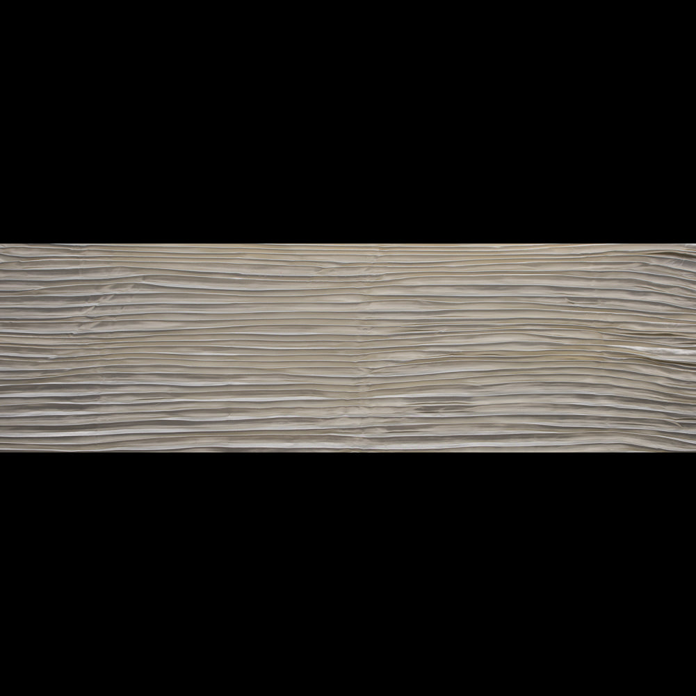 Pleated Stretch Satin - Cream - Andreas Collection Folded