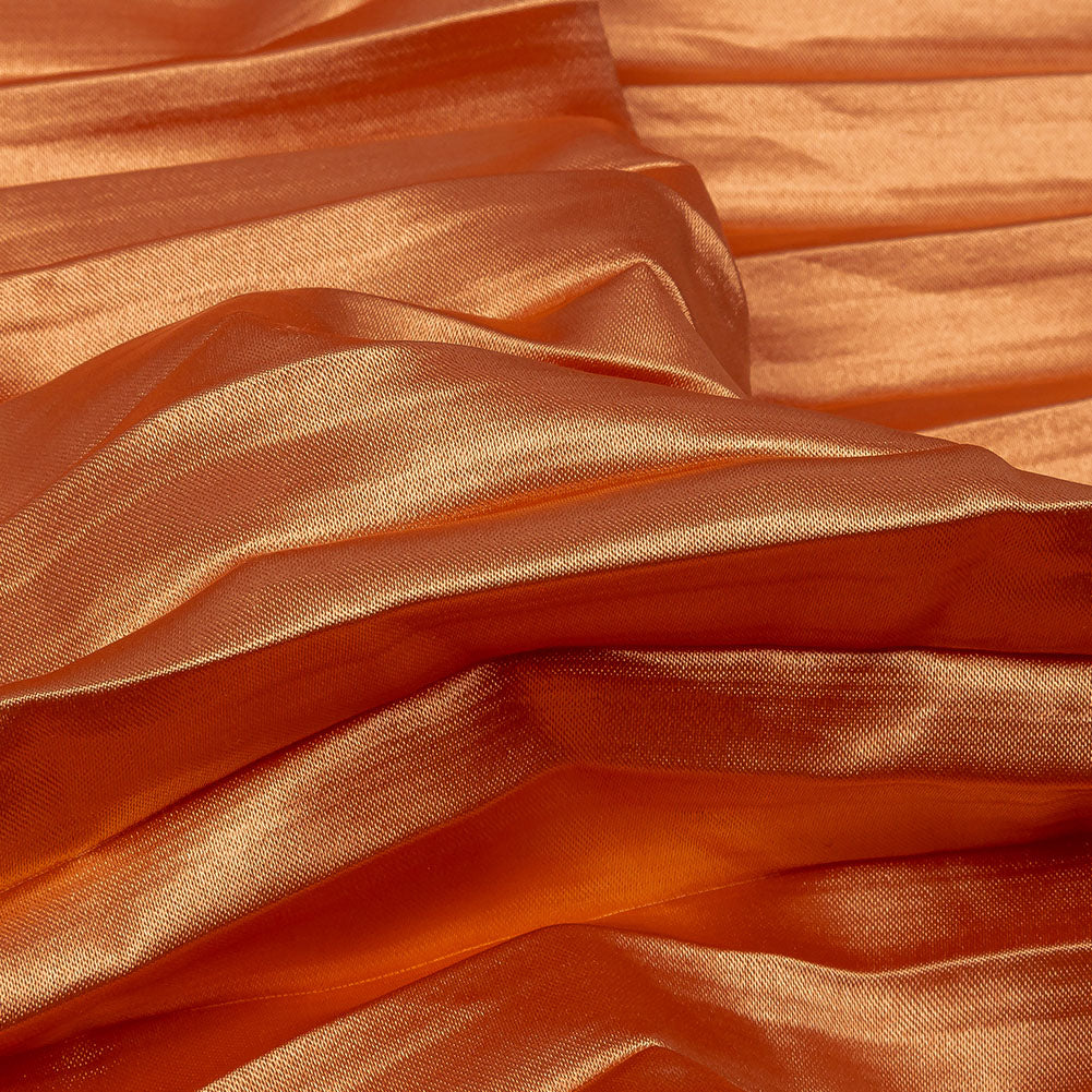 Pleated Stretch Satin - Creamsicle - Andreas Collection Folded
