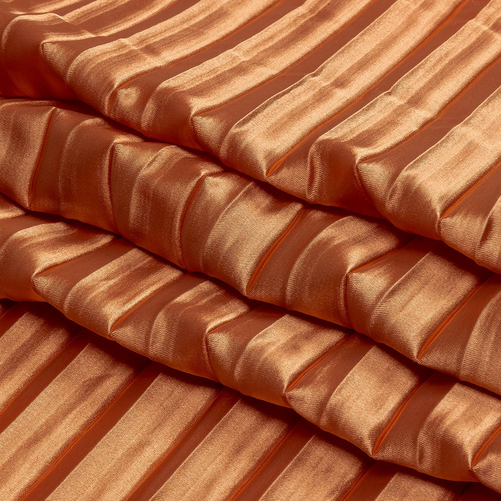 Pleated Stretch Satin - Creamsicle - Andreas Collection Full
