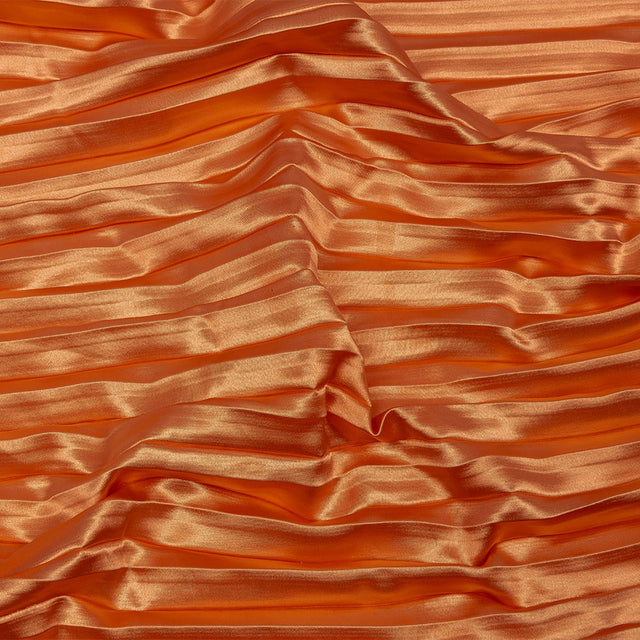 Pleated Stretch Satin - Creamsicle - Andreas Collection