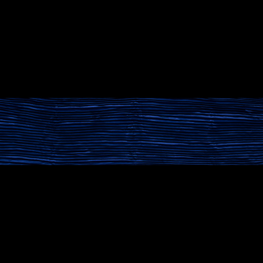Pleated Stretch Satin - Royal Blue - Andreas Collection Folded