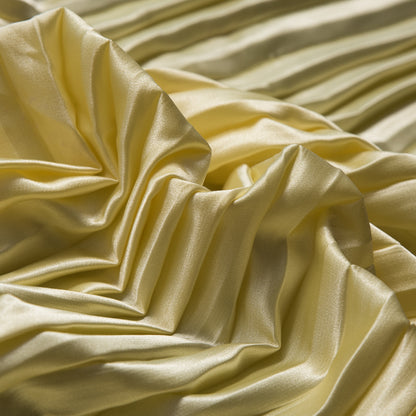 Pleated Stretch Satin - Mellow Yellow - Andreas Collection Full