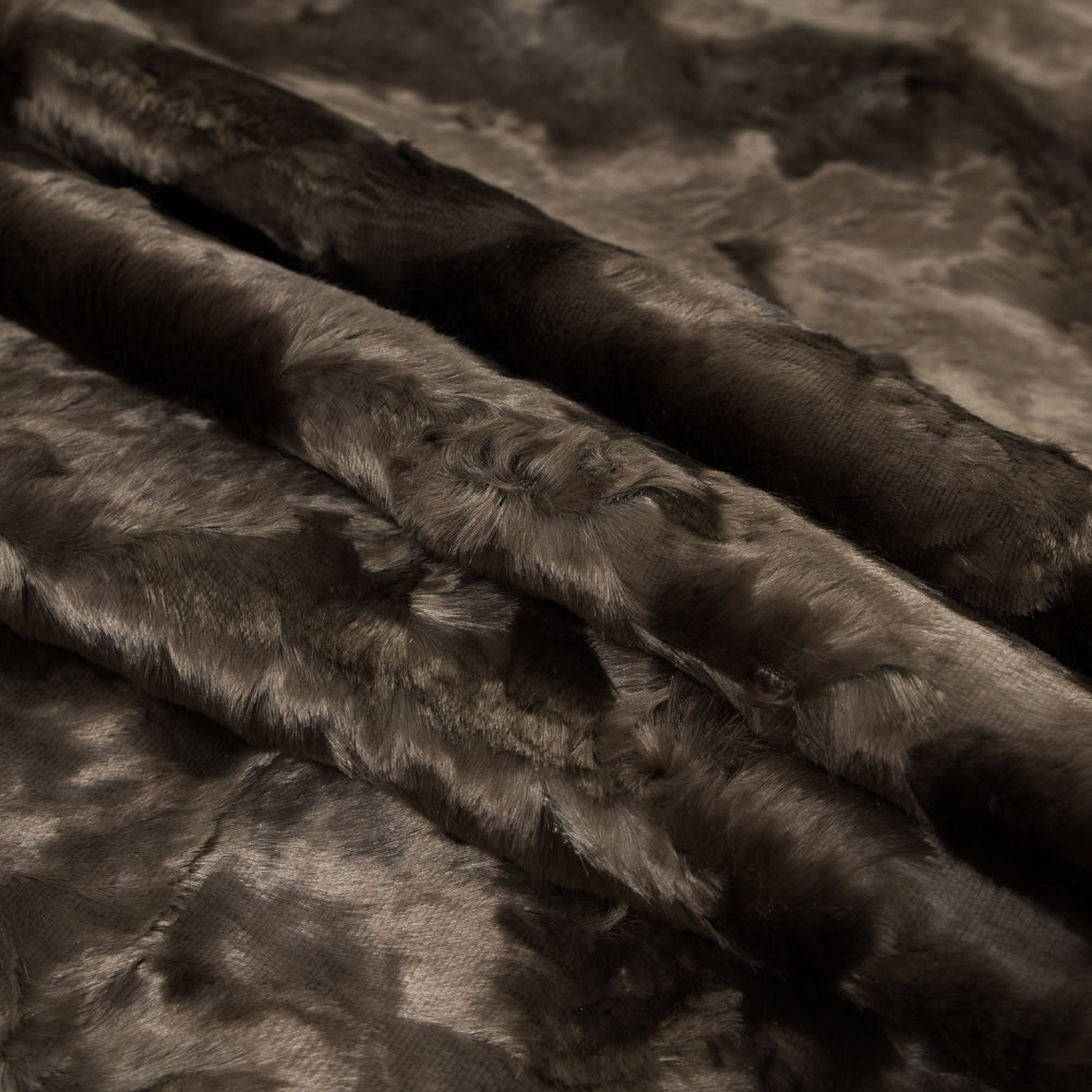 Crushed Velvet - Light Brown - Famous NYC Designer Folded