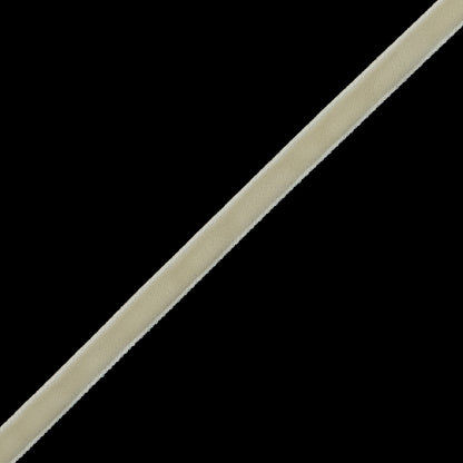 Ivory Single-Faced Velvet Ribbon - 0.25" Detail