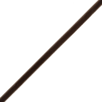 Light Brown Single-Faced Velvet Ribbon - 0.25" Detail