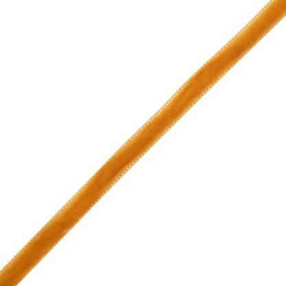 Single Faced Velvet Ribbon Made in Italy - 1/4" - Gold - Sabine Collection