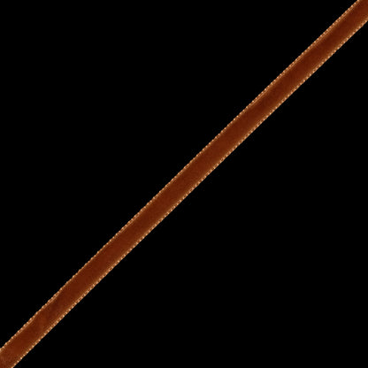Copper Single-Faced Velvet Ribbon - 0.25" Detail