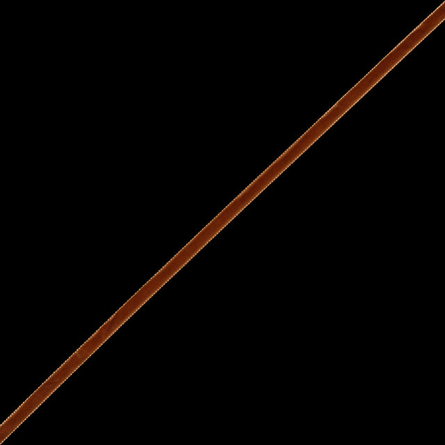 Copper Single-Faced Velvet Ribbon - 0.25"