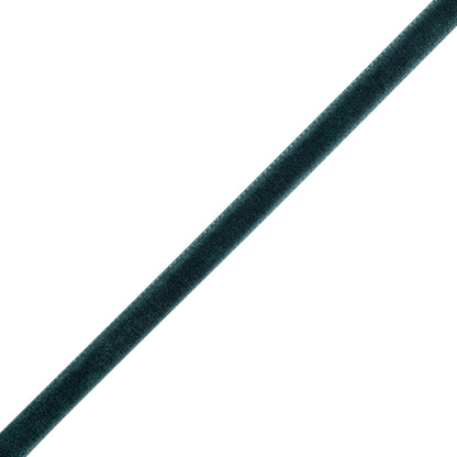 Single Faced Velvet Ribbon Made in Italy - 1/4" - Midnight Green - Sabine Collection