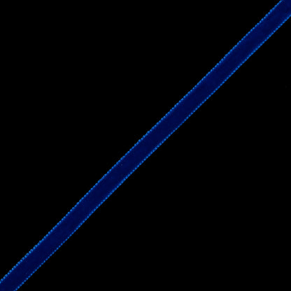 Royal Blue Single-Faced Velvet Ribbon - 0.25" Detail