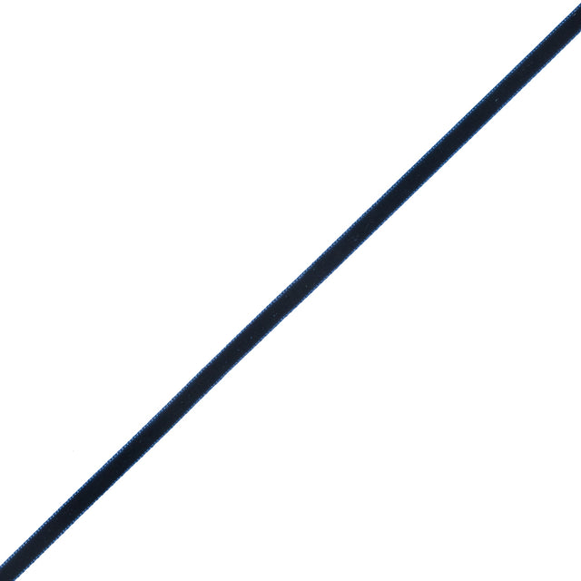 Navy Single-Faced Velvet Ribbon - 0.25"