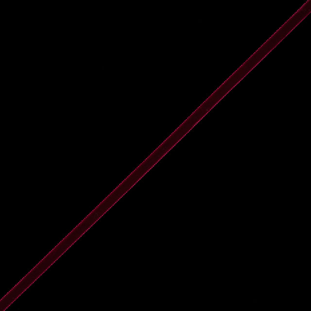 Dark Red Single-Faced Velvet Ribbon - 0.25"