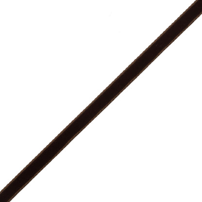 Brown Single-Faced Velvet Ribbon - 0.25" Detail