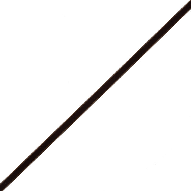 Brown Single-Faced Velvet Ribbon - 0.25"