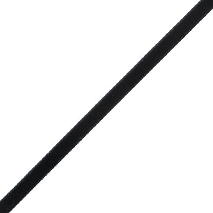 Black Single-Faced Velvet Ribbon - 0.25" Detail