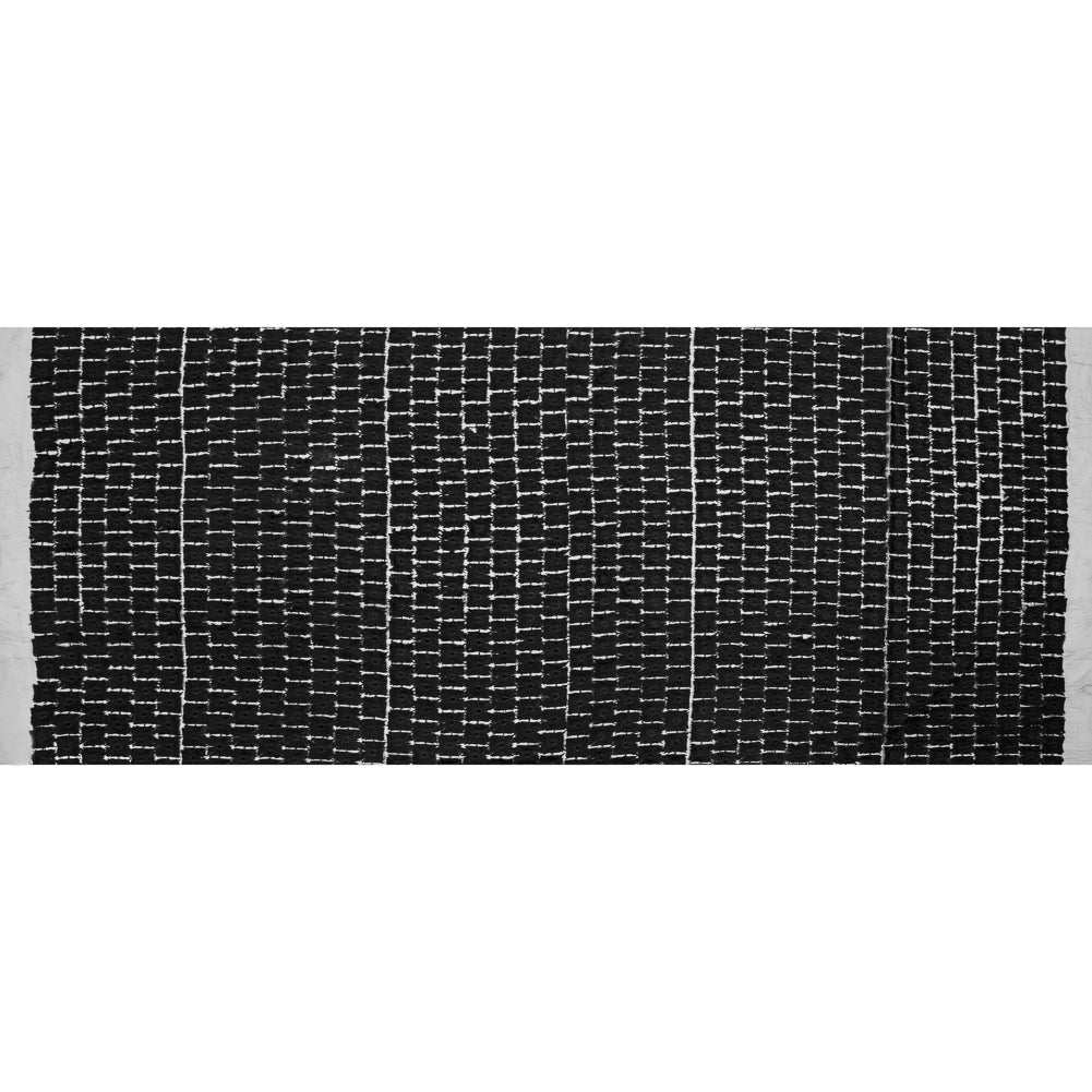 Black Novelty Geometric Embroidered Organza Full