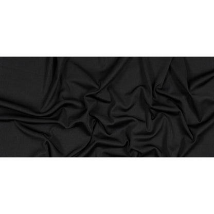 Italian Black 1x1 Polyester Rib Knit Full
