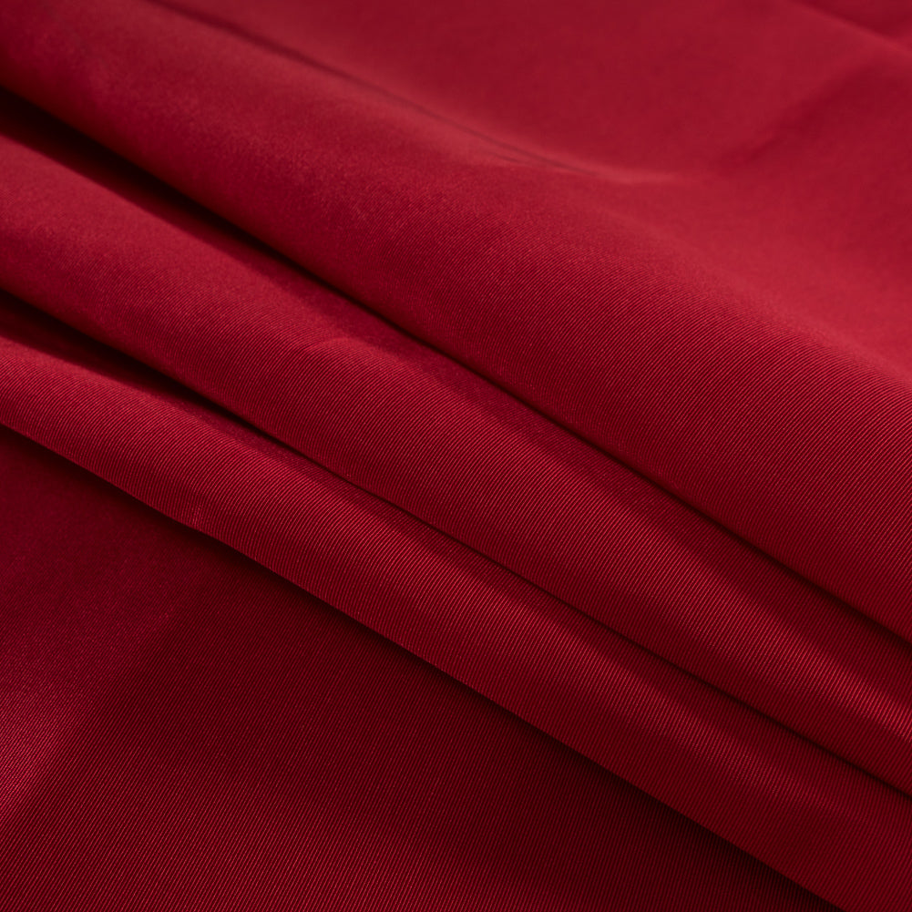 Flame Retardant Polyester Bengaline - Valentine Red Folded