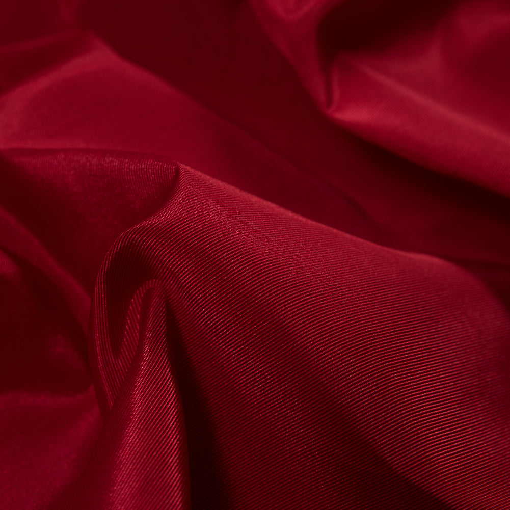 Flame Retardant Polyester Bengaline - Valentine Red Detail