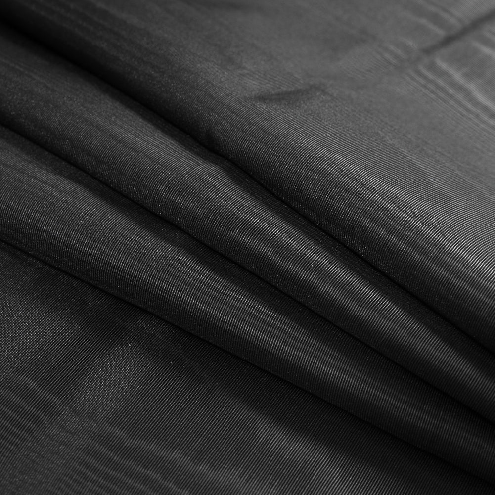 Polyester Moire Bengaline - Jet Black - Florence Collection Detail