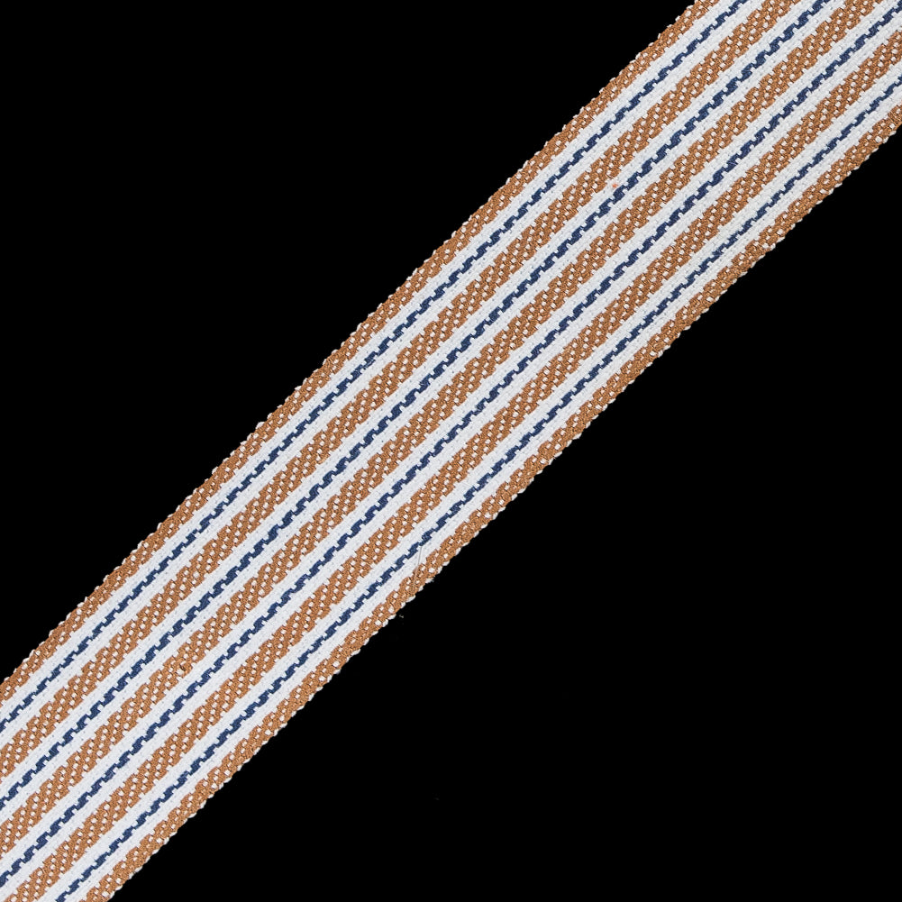 Tawny Brown Multi-Stripe Ribbon - 1" Detail
