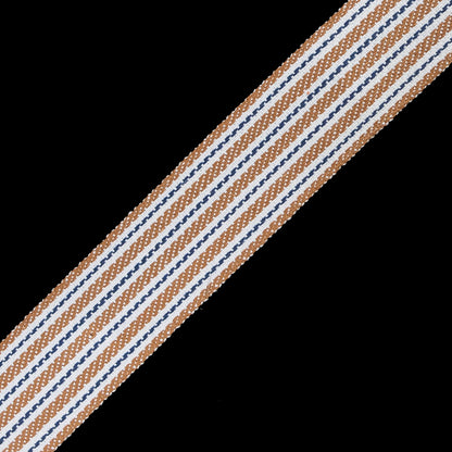 Tawny Brown Multi-Stripe Ribbon - 1" Detail