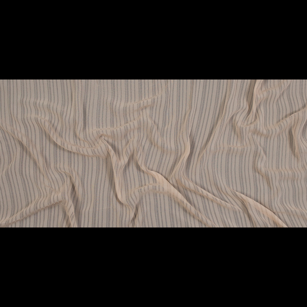 Nude Tonal Striped Gauzy Silk Full