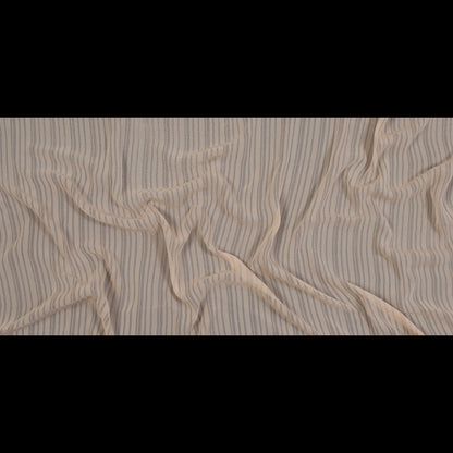 Nude Tonal Striped Gauzy Silk Full