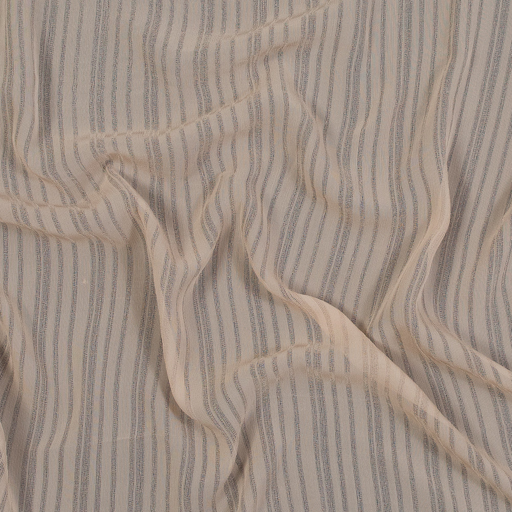 Nude Tonal Striped Gauzy Silk