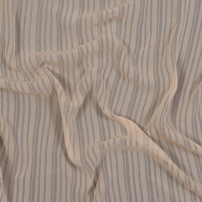Nude Tonal Striped Gauzy Silk