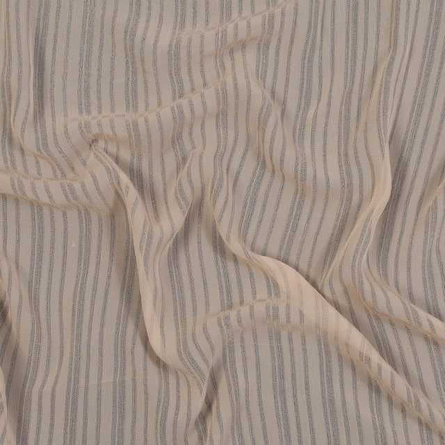 Nude Tonal Striped Gauzy Silk