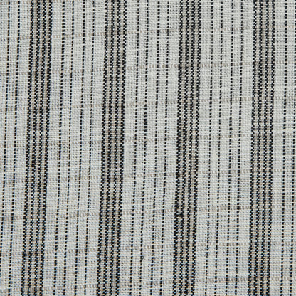 Pale Beige and Black Striped Linen Woven Detail