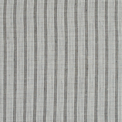 Pale Beige and Black Striped Linen Woven