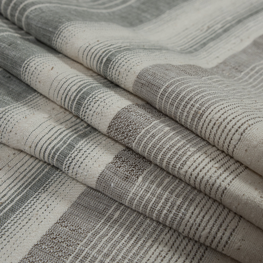 Oatmeal Tactile Linen Woven Folded